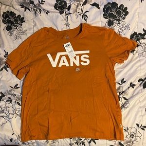 Burnt Orange cropped Vans T-shirt
